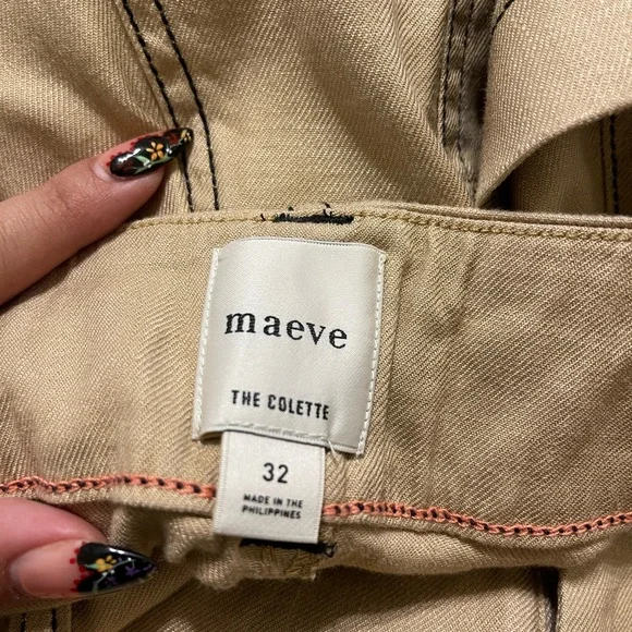 NWT Anthropologie Maeve The Colette Linen Crop Wide Leg Pants, 32 - Picture 3 of 6